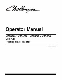 Challenger MT835C, MT845C, MT855C, MT865C, MT875C tractor de orugas de goma pdf manual del operador - Challenger manuales - C...