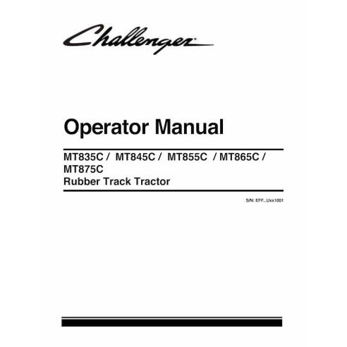 Challenger MT835C, MT845C, MT855C, MT865C, MT875C tractor de orugas de goma pdf manual del operador - Challenger manuales - C...
