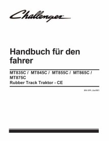 Challenger MT835C, MT845C, MT855C, MT865C, MT875C CE rubber track tractor pdf operator's manual DE - Challenger manuals - CHA...