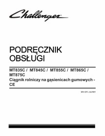 Challenger MT835C, MT845C, MT855C, MT865C, MT875C CE rubber track tractor pdf operator's manual PL - Challenger manuals - CHA...