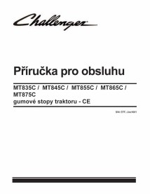 Challenger MT835C, MT845C, MT855C, MT865C, MT875C CE rubber track tractor pdf operator's manual CZ - Challenger manuals - CHA...