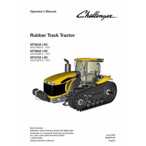 Challenger MT855E LTRC, MT865E LRC, MT875E LRC rubber track tractor pdf operator's manual  - Challenger manuals - CHAL-569587...