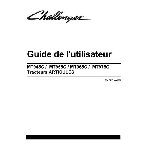 Challenger MT945C, MT955C, MT965C, MT975C tractor pdf manual del operador FR - Challenger manuales - CHAL-523232D1-FR