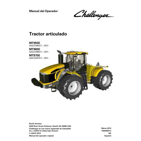 Challenger MT955E, MT965E, MT975E NA trator pdf manual do operador ES - Challenger manuais - CHAL-556265D1C-ES
