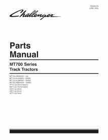 Challenger MT735, MT745, MT755, MT765 tracteur à chenilles en caoutchouc pdf manuel de pièces - Challenger manuels - CHAL-790...
