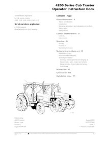 Manuel d'utilisation du tracteur Massey Ferguson MF 4225, 4235, 4245, 4255, 4260, 4270 pdf - Massey-Ferguson manuels - MF-185...