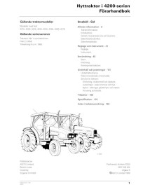 Massey Ferguson MF 4225, 4235, 4245, 4255, 4260, 4270 tracteur pdf manuel d'utilisation SV - Massey-Ferguson manuels - MF-185...