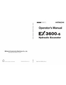 Manuel d'utilisation de la pelle hydraulique Hitachi EX 3600-6 pdf - Hitachi manuels - HITACHI-EM18M12-EN