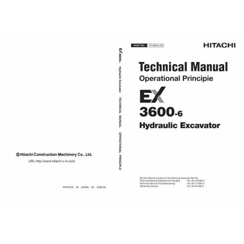Pelle hydraulique Hitachi EX 3600-6 pdf principe de fonctionnement manuel technique - Hitachi manuels - HITACHI-TO18M-EN