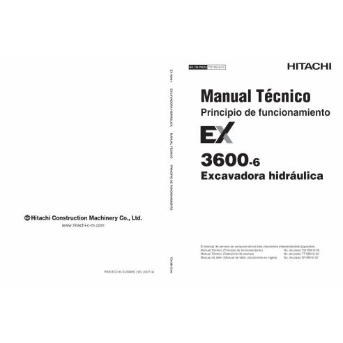 Hitachi EX 3600-6 escavadeira hidráulica pdf princípio operacional manual técnico ES - Hitachi manuais - HITACHI-TO18M-ES