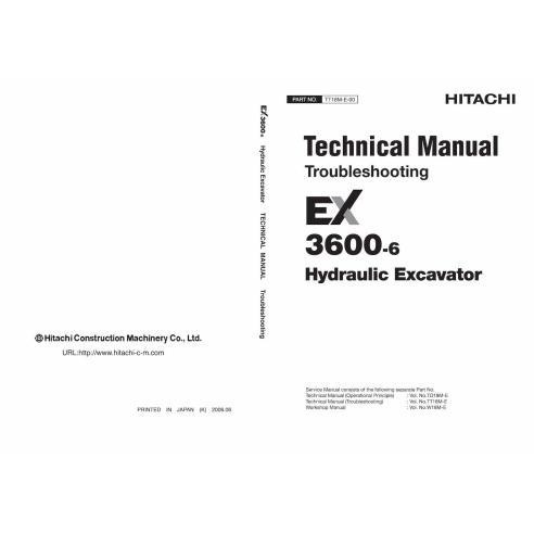 Hitachi EX 3600-6 escavadeira hidráulica pdf manual técnico de solução de problemas - Hitachi manuais - HITACHI-TT18M-EN