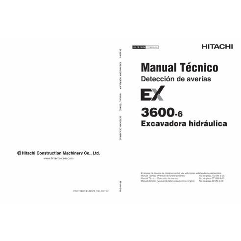 pelle hydraulique Hitachi EX 3600-6 manuel technique de dépannage pdf ES - Hitachi manuels - HITACHI-TT18M-ES