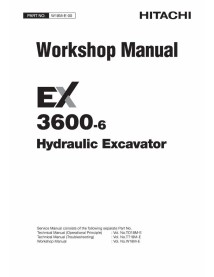 Hitachi EX 3600-6 escavadeira hidráulica manual de oficina pdf - Hitachi manuais - HITACHI-W18M-EN