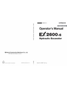 Hitachi EX 2600-6 hydraulic excavator pdf operator's manual  - Hitachi manuals - HITACHI-EMKBA14-EN