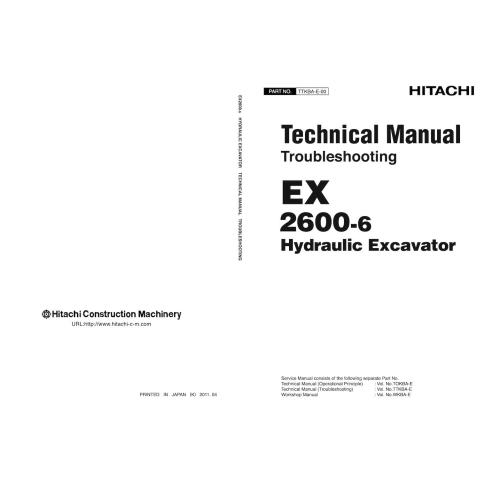 Hitachi EX 2600-6 escavadeira hidráulica pdf manual técnico de solução de problemas - Hitachi manuais - HITACHI-TTKBA-EN