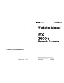 Hitachi EX 2600-6 escavadeira hidráulica manual de oficina pdf - Hitachi manuais - HITACHI-WKBA-EN