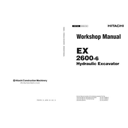 Hitachi EX 2600-6 escavadeira hidráulica manual de oficina pdf - Hitachi manuais - HITACHI-WKBA-EN