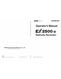 Hitachi EX 2500-6 escavadeira hidráulica manual do operador pdf - Hitachi manuais - HITACHI-EM18L13-EN