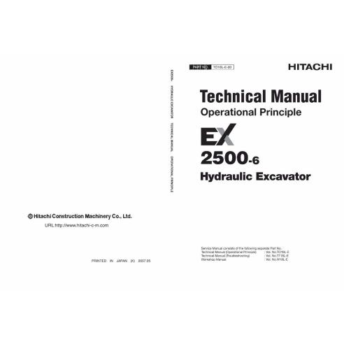 HITACHI-TO18L Hitachi EX 2500-6 hydraulic excavator pdf operational principle technical manual