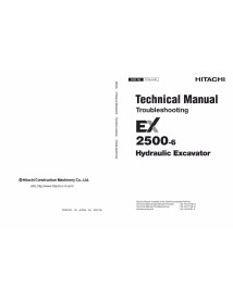 Hitachi EX 2500-6 escavadeira hidráulica pdf manual técnico de solução de problemas - Hitachi manuais - HITACHI-TT18LE00