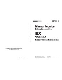 Pelle hydraulique Hitachi EX 1200-6 pdf principe de fonctionnement manuel technique ES - Hitachi manuels - HITACHI-TO18J-ES