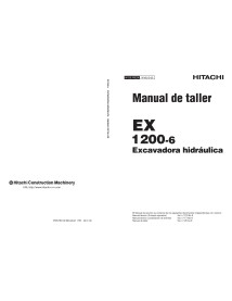 Hitachi EX 1200-6 escavadeira hidráulica manual de oficina pdf - Hitachi manuais - HITACHI-W18J-ES