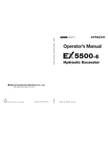 Hitachi EX 5500-6 hydraulic excavator pdf operator's manual  - Hitachi manuals - HITACHI-EM18N-EN