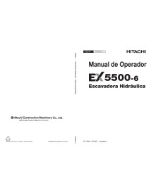 Hitachi EX 5500-6 hydraulic excavator pdf operator's manual PT - Hitachi manuals - HITACHI-POM18N-PO