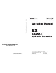 Hitachi EX 5500-6 escavadeira hidráulica manual de oficina pdf - Hitachi manuais - HITACHI-W18N-EN