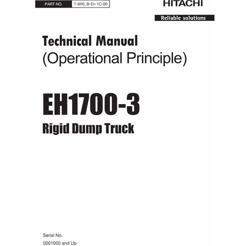 Hitachi EH 1700-3 camión volquete rígido pdf manual técnico de principio operativo - Hitachi manuales - HITACHI-T8R6BEN1C00-EN