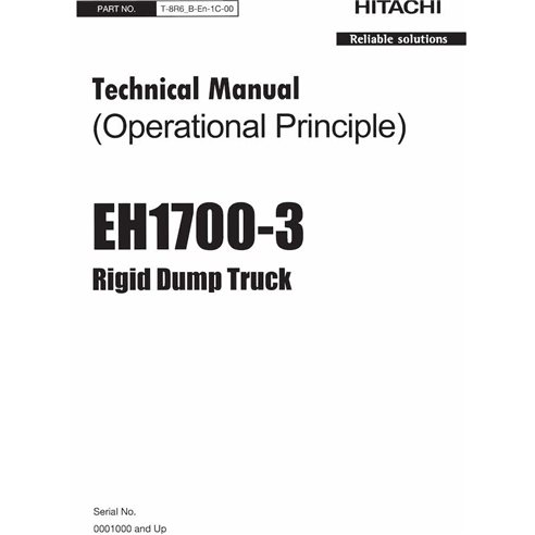 HITACHI-T8R6BEN1C00 Hitachi EH 1700-3 rigid dump truck pdf operational principle technical manual