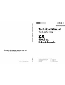 Hitachi ZX 470LC-5A escavadeira hidráulica pdf manual técnico de solução de problemas - Hitachi manuais - HITACHI-TTJAEK1-EN