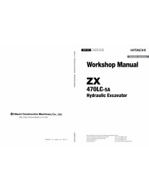 Hitachi ZX 470LC-5A escavadeira hidráulica pdf manual de oficina - Hitachi manuais - HITACHI-WJAEK1-EN