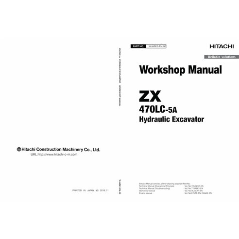 Hitachi ZX 470LC-5A escavadeira hidráulica pdf manual de oficina - Hitachi manuais - HITACHI-WJAEK1-EN