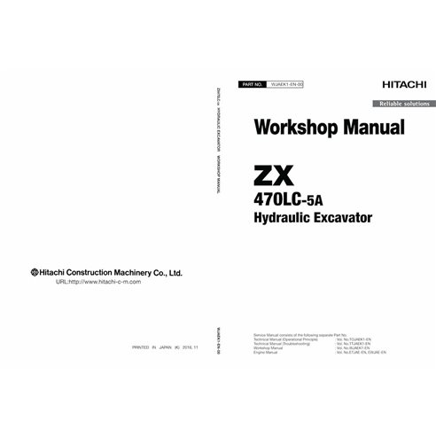 Hitachi ZX 470LC-5A excavadora hidráulica pdf manual de taller - Hitachi manuales - HITACHI-WJAEK1-EN