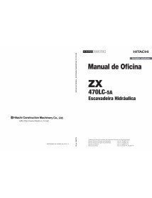 Hitachi ZX 470LC-5A escavadeira hidráulica pdf manual de oficina PT - Hitachi manuais - HITACHI-WJAEK1-PT