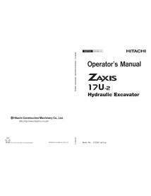 Hitachi ZX 17U-2 hydraulic excavator pdf operator's manual  - Hitachi manuals - HITACHI-EM1MS13