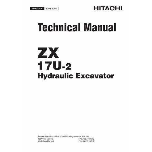 Hitachi ZX 17U-2 escavadeira hidráulica pdf manual técnico de solução de problemas - Hitachi manuais - HITACHI-T1MSE01