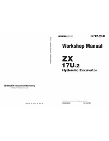 Hitachi ZX 17U-2 hydraulic excavator pdf workshop manual  - Hitachi manuals - HITACHI-W1MS-E-01