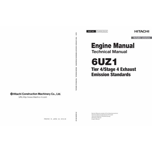 Hitachi 6UZ1 Tier 4 motor pdf manual técnico - Hitachi manuales - HITACHI-ETJAG50-EN