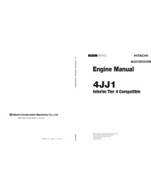 Manuel d'atelier pdf du moteur Hitachi 4JJ1 Interim Tier 4 - Hitachi manuels - HITACHI-EDBE-EN