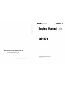 Manuel d'atelier pdf du moteur Hitachi 4HK1, 6HK1 - Hitachi manuels - HITACHI-KM-4-6HK1-EN