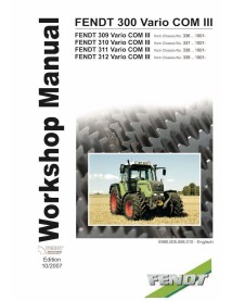 Fendt 309, 310, 311, 312 Vario COM III trator pdf manual de oficina - Fendt manuais - FENDT-X900005056010-EN