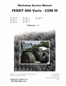 Fendt 919, 922, 925, 828, 931, 934 trator pdf manual de serviço da oficina - Fendt manuais - FENDT-X99000505701-EN