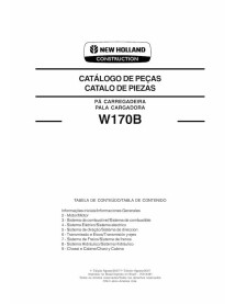 New Holland W170B chargeuse sur pneus pdf catalogue de pièces PT - Construction New Holland manuels - NH-7531449-PC-PT