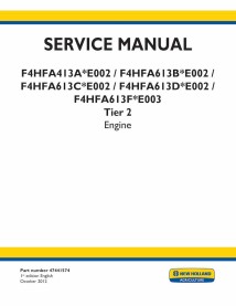 Manual de servicio pdf del motor de la serie New Holland F4HFA - New Holland Construcción manuales - NH-47441574-EN