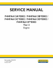 Manual de serviço pdf do motor da série New Holland F4HFA - Construção New Holland manuais - NH-47441574-EN