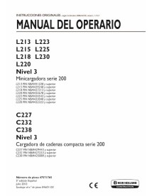 New Holland L213, L215, L218, L220, L223, L225, L320, C227, C232, C238 cargador pdf manual del operador ES - New Holland Cons...