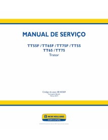 Nouvelle Hollande TT55F, TT65F. TT75F, TT55, TT65, TT7 tracteur pdf manuel d'entretien PT - Nouvelle-Hollande Agriculture man...