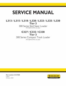 New Holland L313, L315, L318, L320, L323, L325, L330, C327, C332, C338 manual de servicio del cargador pdf - New Holland Cons...